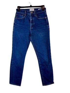Frame Le Original High Rise Straight Leg Vintage Rinse Jeans 26